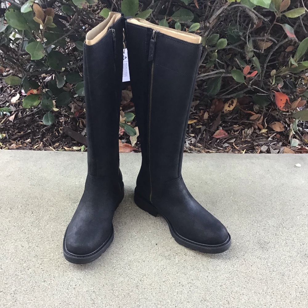 Teva Rowena Tall Black Knee-High Leather Boots